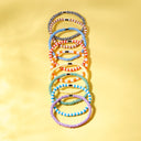 Rainbow Stretch Bracelet Set of 8