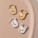 Baguette Sunburst Hoop Earrings