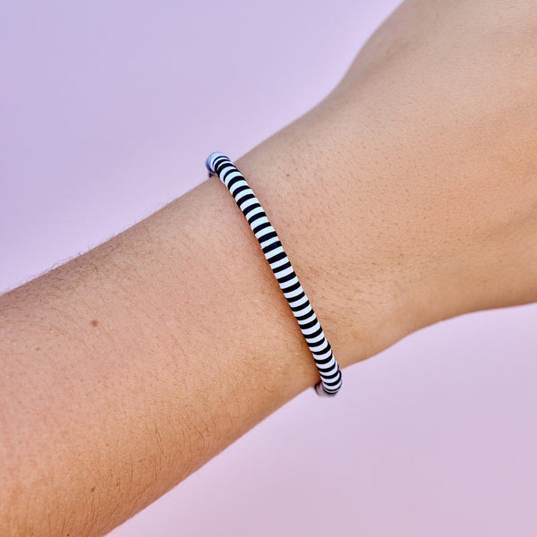Obsidian Seascape Stretch Bracelet