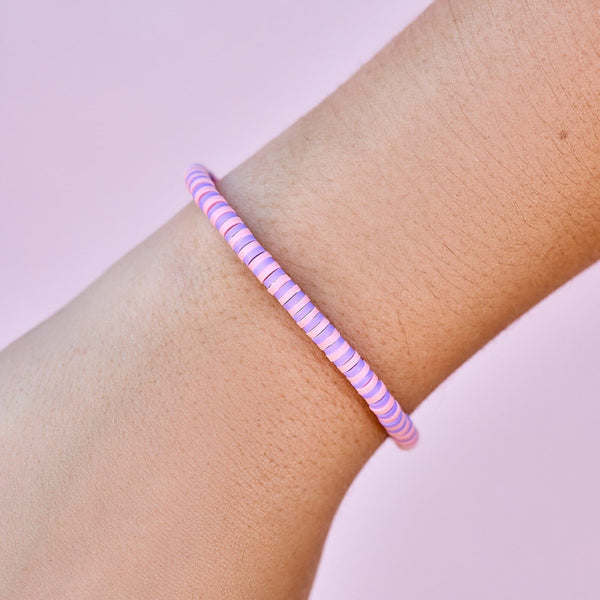 Violet Sunrise Seascape Stretch Bracelet