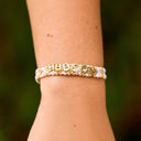 Neutral Woven Chevron Bracelet