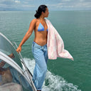 Pink & White Checkerboard Towel