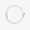 Silver Initial Paperclip Chain Bracelet