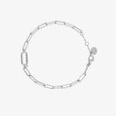 Silver Initial Paperclip Chain Bracelet