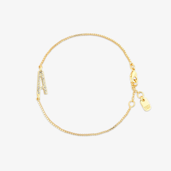 Pavé Initial Chain Bracelet