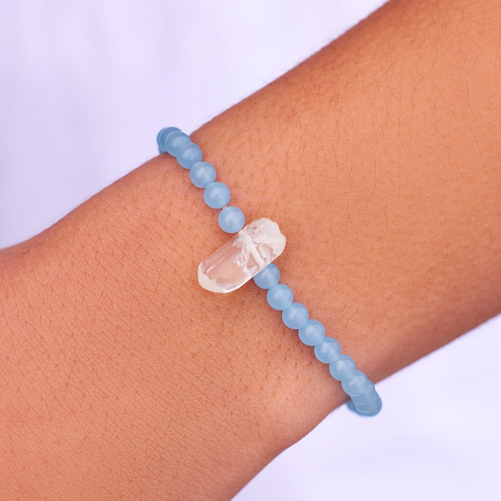 Celestine Intention Stretch Bracelet