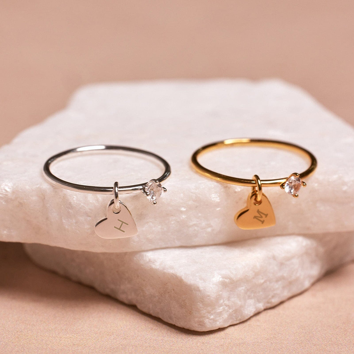 Demi-Fine Engravable Heart Ring